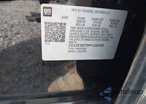 2023 Chevrolet Malibu Fwd 2Lt from USA, damaged, VIN 1G1ZE5ST5PF118199